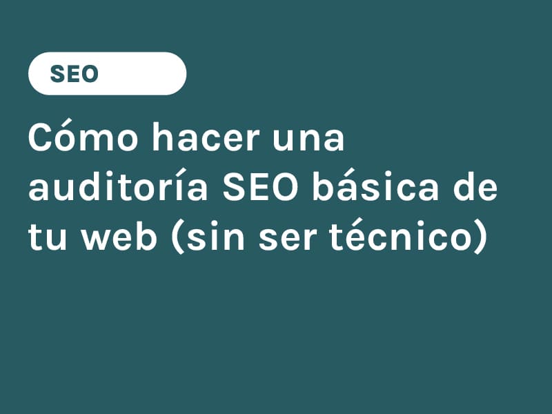 Cómo hacer una auditoría SEO básica de tu web (sin ser técnico)