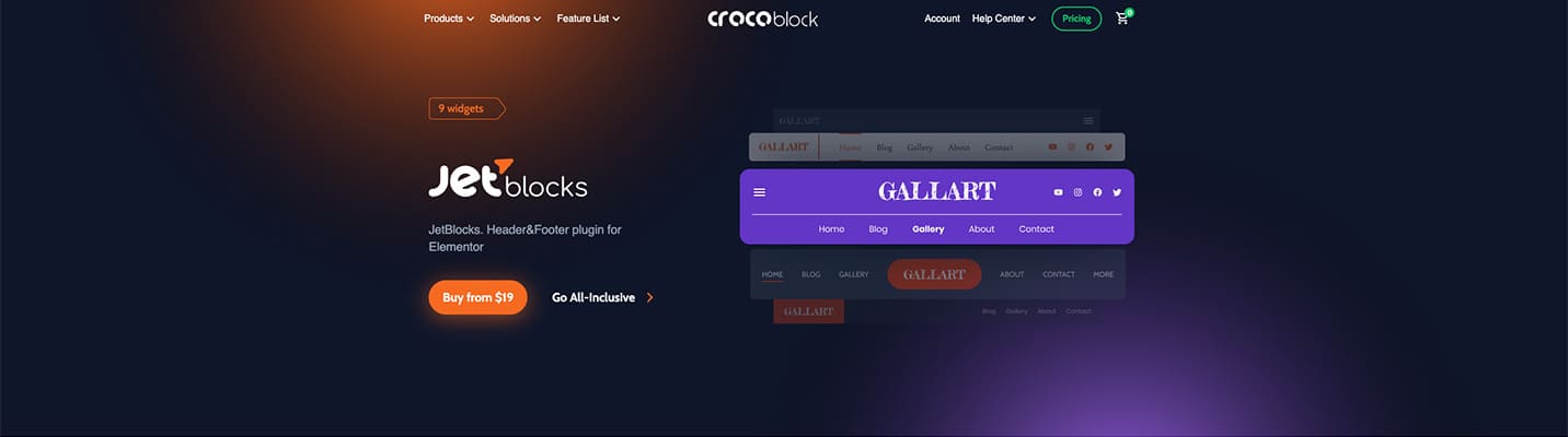 Crocoblock plugin para Elementor JetBlocks