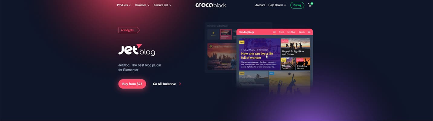 Crocoblock plugin para Elementor JetBlog