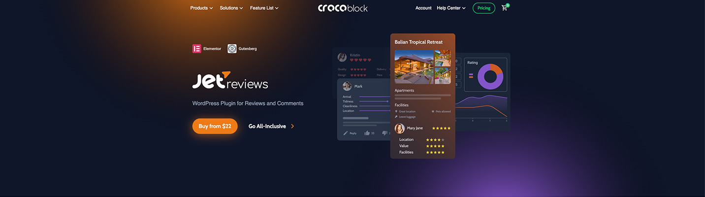 Crocoblock plugin para Elementor JetReviews
