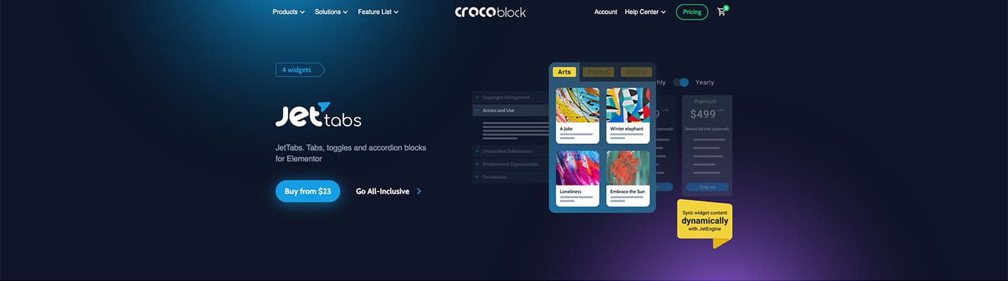 Crocoblock plugin para Elementor JetTabs