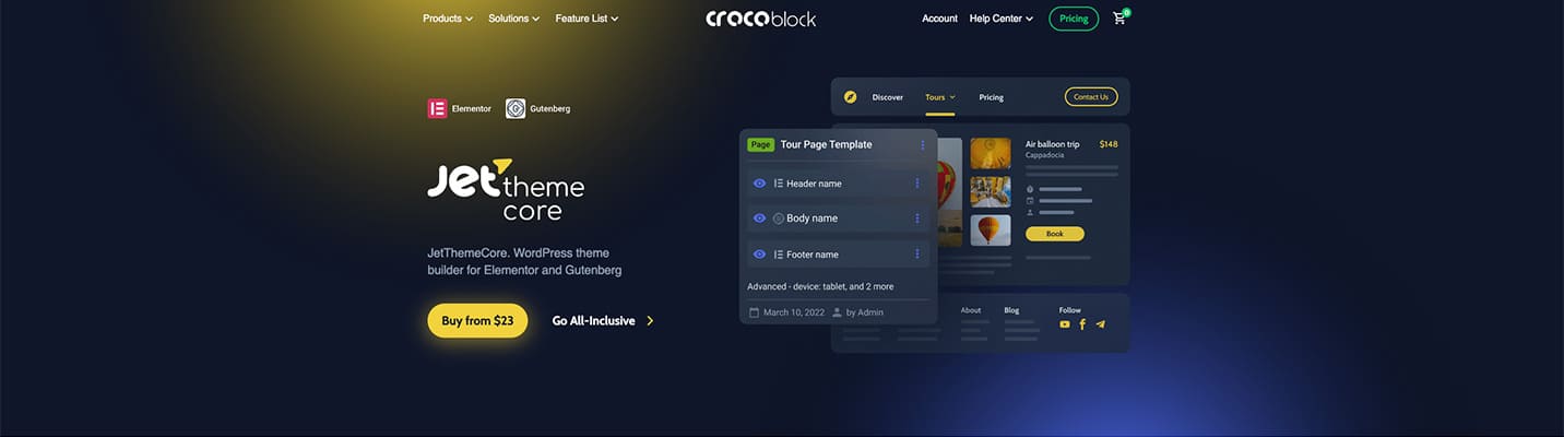 Crocoblock plugin para Elementor JetThemeCore