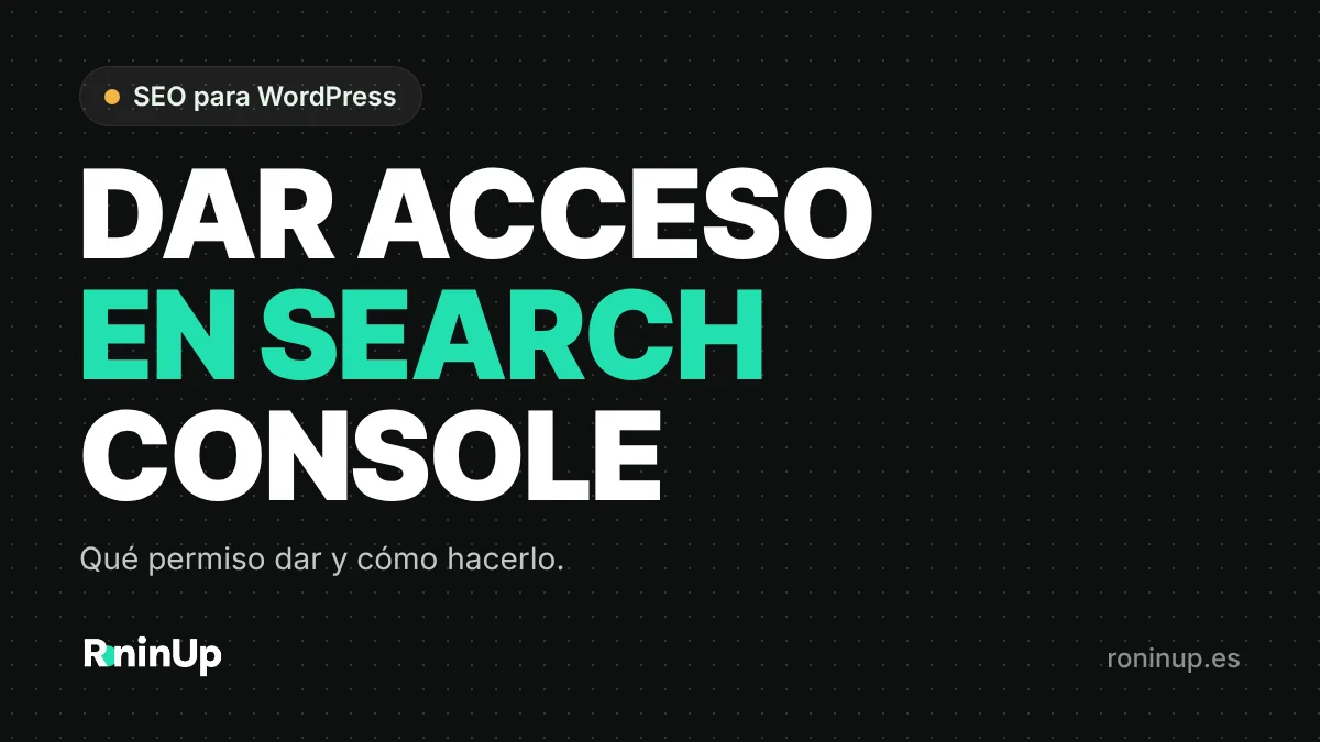 Cómo dar acceso en Google Search Console y qué permiso elegir